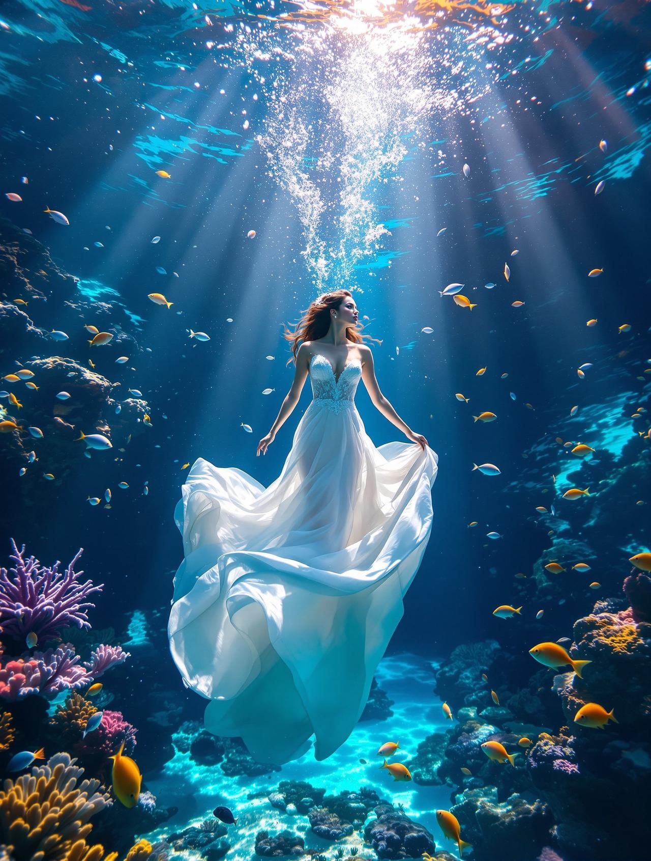 珊瑚礁之梦 · 婚纱水下 - 婚纱作品